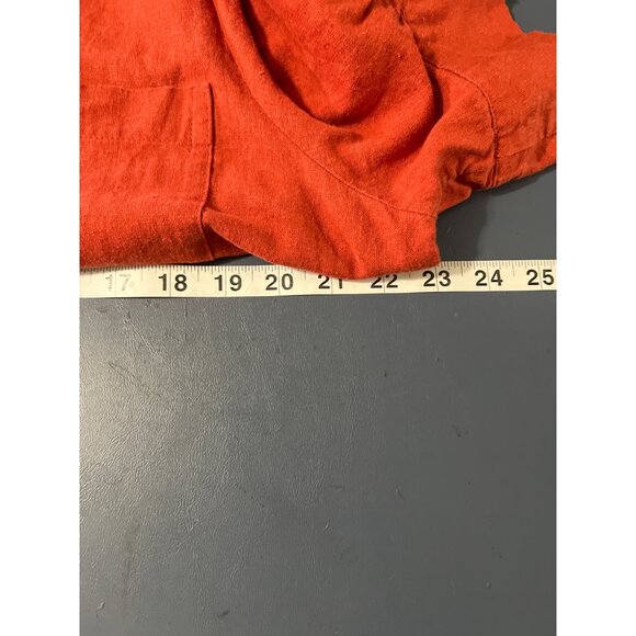 Old Navy Linen Blend Button-Down Shirt Dress L Lagenlook Beachy Boho Resort - Picture 8 of 9